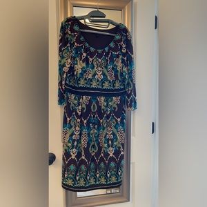 Colorful Chis McLaughlin Scoop Neck Dress